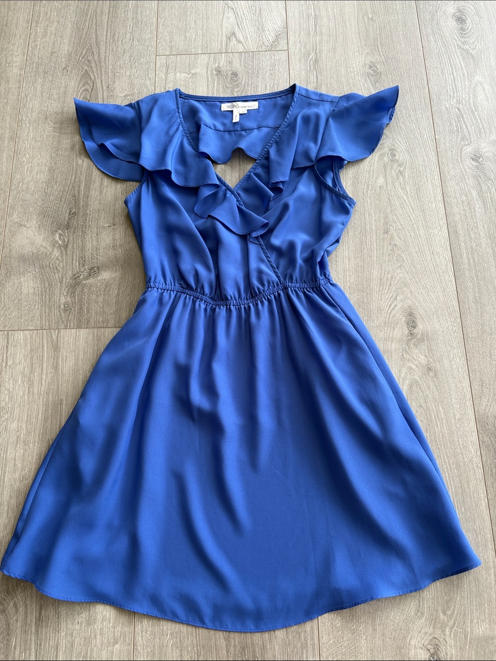 BCBGeneration Blue Ruffle Dress